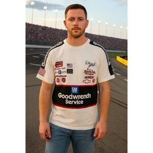 Vintage 1990s Dale Earnhardt #3 Goodwrench Service AOP NASCAR T-Shirt - Size L